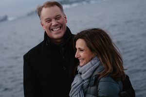 Magnus Brannstrom with his wife.